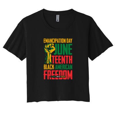 Juneteenth Women Juneteenth For Men Freedom Women's Crop Top Tee