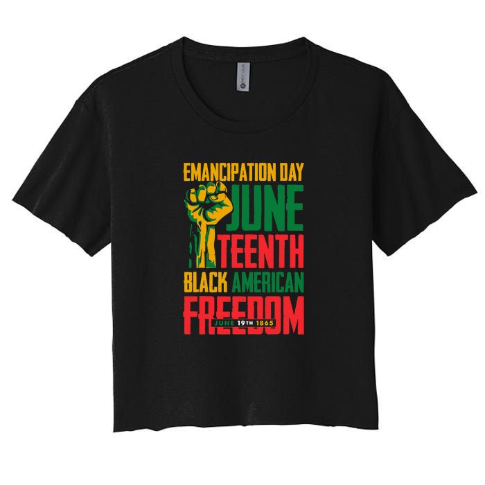 Juneteenth Women Juneteenth For Men Freedom Women's Crop Top Tee