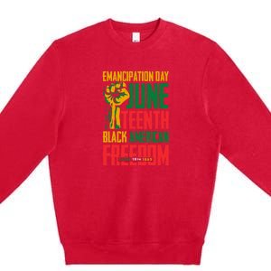 Juneteenth Women Juneteenth For Men Freedom Premium Crewneck Sweatshirt