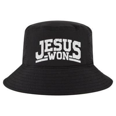 Jesus Won Just Here To Give God Glory Ohio Pride Cool Comfort Performance Bucket Hat