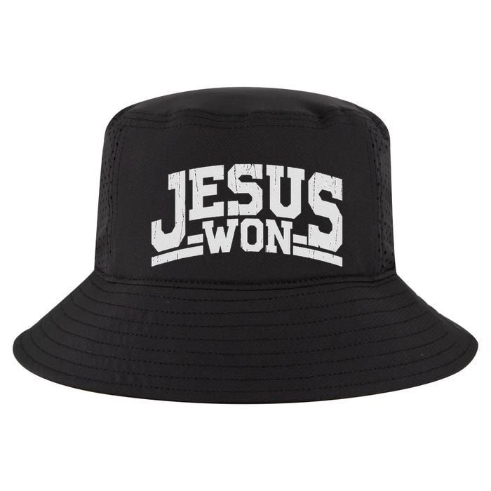 Jesus Won Just Here To Give God Glory Ohio Pride Cool Comfort Performance Bucket Hat