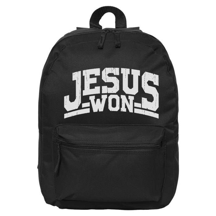 Jesus Won Just Here To Give God Glory Ohio Pride 16 in Basic Backpack