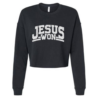 Jesus Won Just Here To Give God Glory Ohio Pride Cropped Pullover Crew