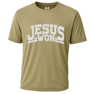 Jesus Won Just Here To Give God Glory Ohio Pride Cooling Performance Crew T-Shirt