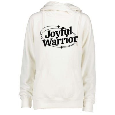 Joyful Warrior Kamala Harris Tim Walz Waltz 2024 Womens Funnel Neck Pullover Hood