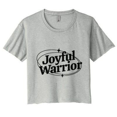 Joyful Warrior Kamala Harris Tim Walz Waltz 2024 Women's Crop Top Tee