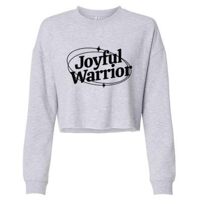 Joyful Warrior Kamala Harris Tim Walz Waltz 2024 Cropped Pullover Crew