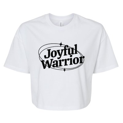 Joyful Warrior Kamala Harris Tim Walz Waltz 2024 Bella+Canvas Jersey Crop Tee