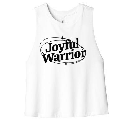 Joyful Warrior Kamala Harris Tim Walz Waltz 2024 Women's Racerback Cropped Tank