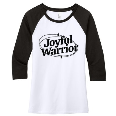 Joyful Warrior Kamala Harris Tim Walz Waltz 2024 Women's Tri-Blend 3/4-Sleeve Raglan Shirt