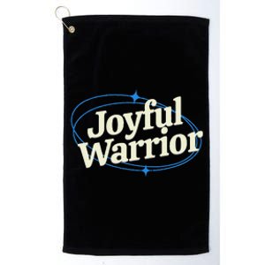 Joyful Warrior Kamala Harris Tim Walz Waltz 2024 Platinum Collection Golf Towel