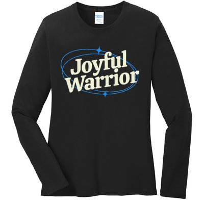 Joyful Warrior Kamala Harris Tim Walz Waltz 2024 Ladies Long Sleeve Shirt