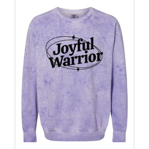 Joyful Warrior Kamala Harris Tim Walz Waltz 2024 Colorblast Crewneck Sweatshirt