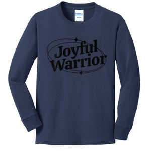 Joyful Warrior Kamala Harris Tim Walz Waltz 2024 Kids Long Sleeve Shirt