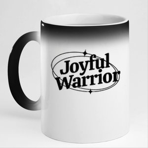 Joyful Warrior Kamala Harris Tim Walz Waltz 2024 11oz Black Color Changing Mug