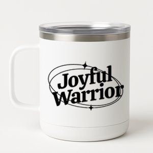 Joyful Warrior Kamala Harris Tim Walz Waltz 2024 12 oz Stainless Steel Tumbler Cup