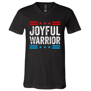 Joyful Warrior Kamala Waltz 2024 Kamala Harris Tim Walz V-Neck T-Shirt