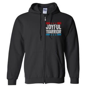 Joyful Warrior Kamala Waltz 2024 Kamala Harris Tim Walz Full Zip Hoodie