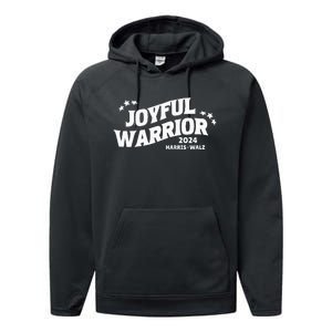 Joyful Warrior Kamala Harris Tim Walz Waltz 2024 Performance Fleece Hoodie