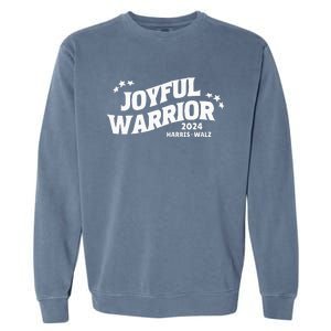 Joyful Warrior Kamala Harris Tim Walz Waltz 2024 Garment-Dyed Sweatshirt