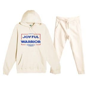 Joyful Warrior Kamala Harris Tim Walz Harris 2024 Premium Hooded Sweatsuit Set