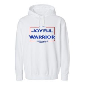 Joyful Warrior Kamala Harris Tim Walz Harris 2024 Garment-Dyed Fleece Hoodie