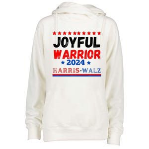 Joyful Warrior Kamala Harris Tim Walz 2024 Womens Funnel Neck Pullover Hood