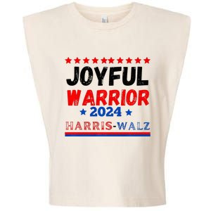 Joyful Warrior Kamala Harris Tim Walz 2024 Garment-Dyed Women's Muscle Tee