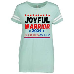 Joyful Warrior Kamala Harris Tim Walz 2024 Enza Ladies Jersey Football T-Shirt