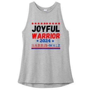 Joyful Warrior Kamala Harris Tim Walz 2024 Ladies PosiCharge Tri-Blend Wicking Tank