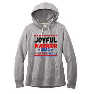 Joyful Warrior Kamala Harris Tim Walz 2024 Women's Fleece Hoodie