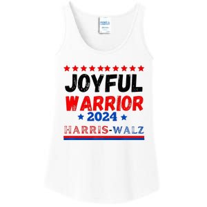 Joyful Warrior Kamala Harris Tim Walz 2024 Ladies Essential Tank