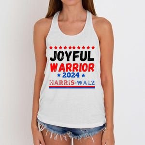 Joyful Warrior Kamala Harris Tim Walz 2024 Women's Knotted Racerback Tank