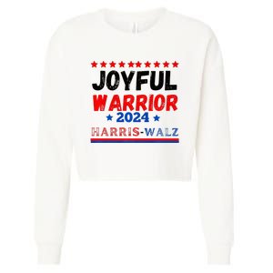 Joyful Warrior Kamala Harris Tim Walz 2024 Cropped Pullover Crew