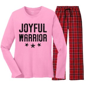 Joyful Warrior Kamala Harris 2024 Design Art Women's Long Sleeve Flannel Pajama Set 