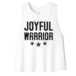 Joyful Warrior Kamala Harris 2024 Design Art Women's Racerback Cropped Tank