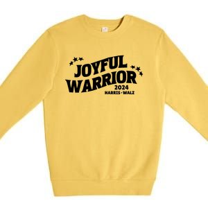 Joyful Warrior Kamala Harris Tim Walz Waltz 2024 Premium Crewneck Sweatshirt