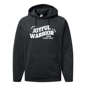 Joyful Warrior Kamala Harris Tim Walz Waltz 2024 Performance Fleece Hoodie