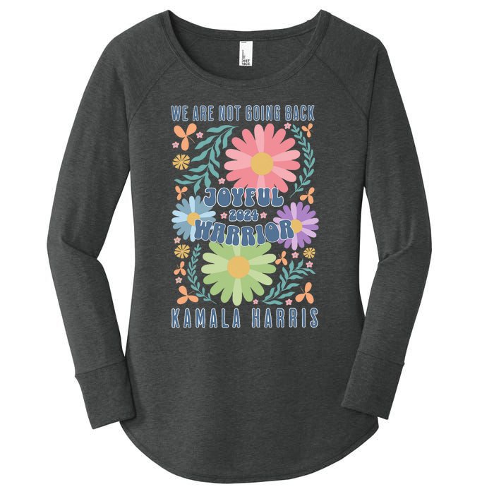 Joyful Warrior Kamala Harris Waltz 2024 WeRe Not Going Back Women's Perfect Tri Tunic Long Sleeve Shirt