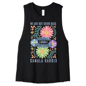 Joyful Warrior Kamala Harris Waltz 2024 WeRe Not Going Back Women's Racerback Cropped Tank