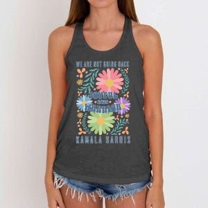 Joyful Warrior Kamala Harris Waltz 2024 WeRe Not Going Back Women's Knotted Racerback Tank