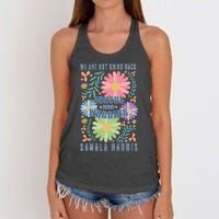 Joyful Warrior Kamala Harris Waltz 2024 WeRe Not Going Back Women's Knotted Racerback Tank