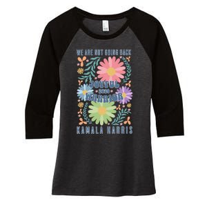 Joyful Warrior Kamala Harris Waltz 2024 WeRe Not Going Back Women's Tri-Blend 3/4-Sleeve Raglan Shirt