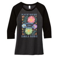 Joyful Warrior Kamala Harris Waltz 2024 WeRe Not Going Back Women's Tri-Blend 3/4-Sleeve Raglan Shirt