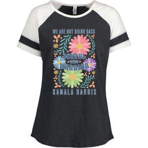 Joyful Warrior Kamala Harris Waltz 2024 WeRe Not Going Back Enza Ladies Jersey Colorblock Tee