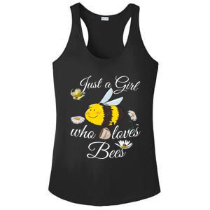 Just Who Loves Bees Cute Floral Honey Bee And Coffee Lover Cool Gift Ladies PosiCharge Competitor Racerback Tank