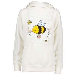 Just Who Loves Bees Cute Floral Honey Bee And Coffee Lover Cool Gift Womens Funnel Neck Pullover Hood