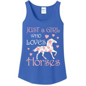 Just Who Loves Horses For Daughter Teen Christmas Gift Ladies Essential Tank