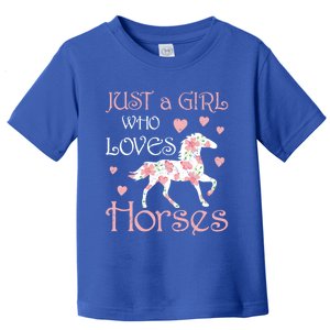 Just Who Loves Horses For Daughter Teen Christmas Gift Toddler T-Shirt