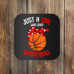 Just Who Loves Basketball Coaster